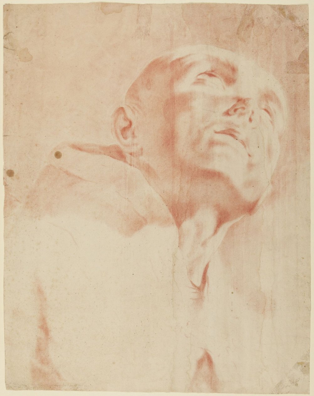 Ylös katsovan munkin pää tekijältä Giovanni Battista Piazzetta
