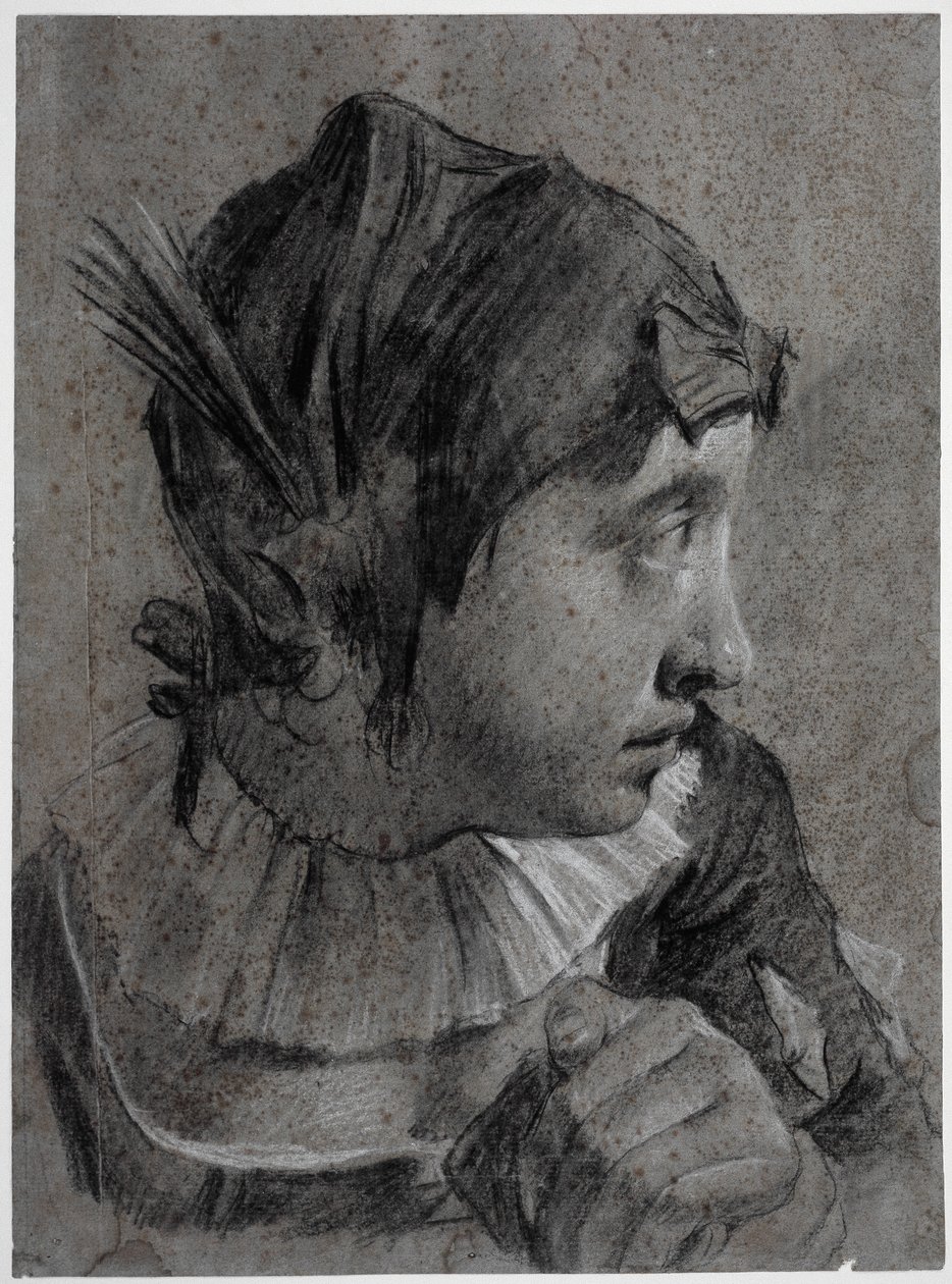 Nuoren tytön pää (Barbara Piazzetta?) tekijältä Giovanni Battista Piazzetta