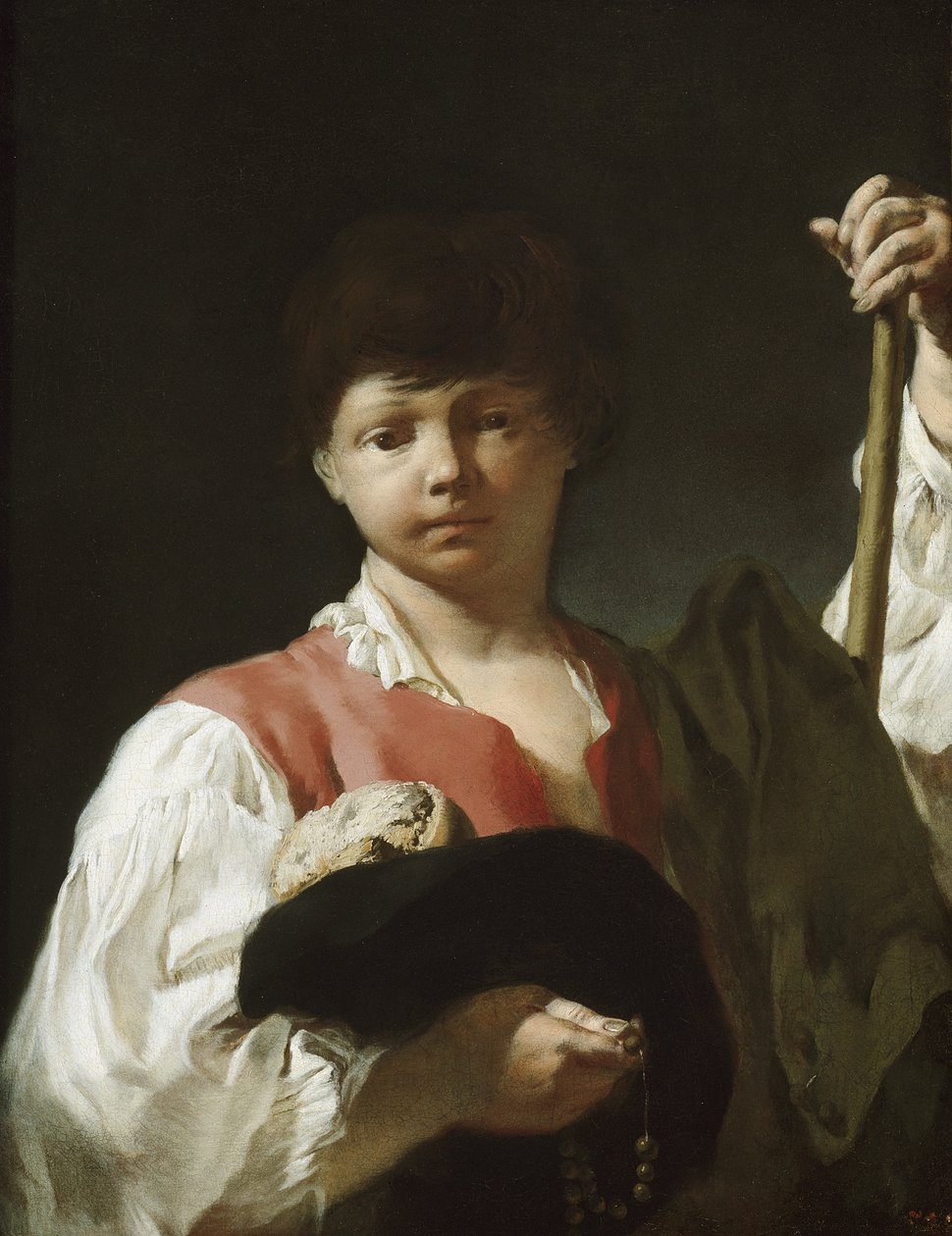 Kerjäläispoika eli nuori pyhiinvaeltaja, 1738-39 tekijältä Giovanni Battista Piazzetta