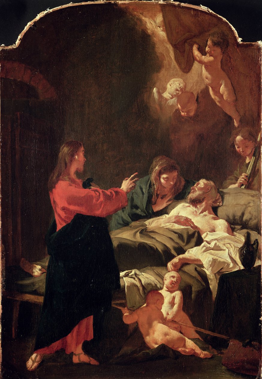 Pyhän Joosefin kuolema tekijältä Giovanni Battista Piazzetta