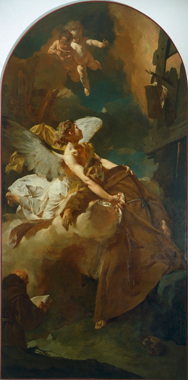 Pyhän Franciscuksen ekstaasi, Giovanni Battista Piazzetta (1682-1754). tekijältä Giovanni Battista Piazzetta