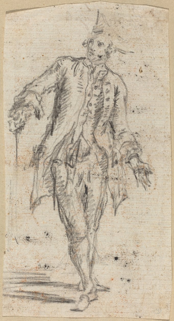 Herrasmies kävelykepin kanssa tekijältä Giovanni Battista Piranesi