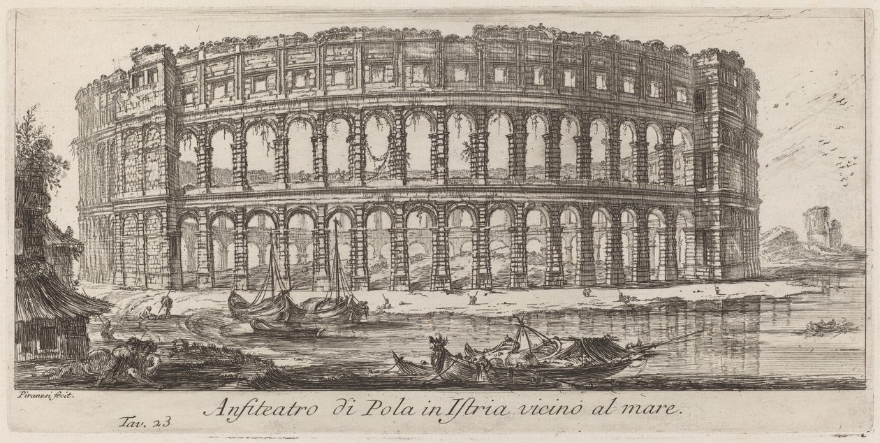 Pulan amfiteatteri Istriassa tekijältä Giovanni Battista Piranesi