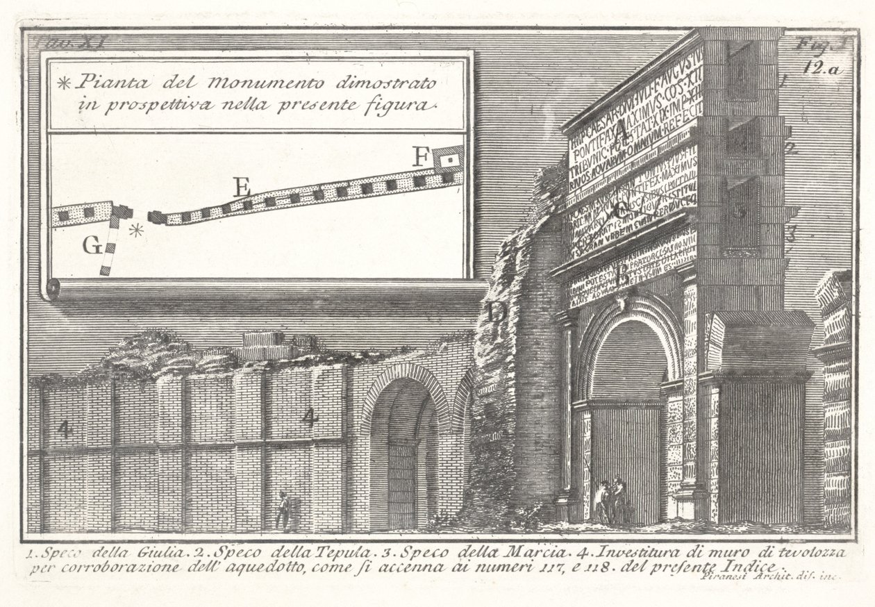Acqua Giulian akvedukti, Speco della Giulia tekijältä Giovanni Battista Piranesi