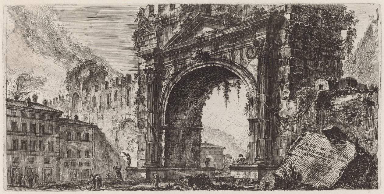 Augustuksen tekemä Riminon kaari tekijältä Giovanni Battista Piranesi
