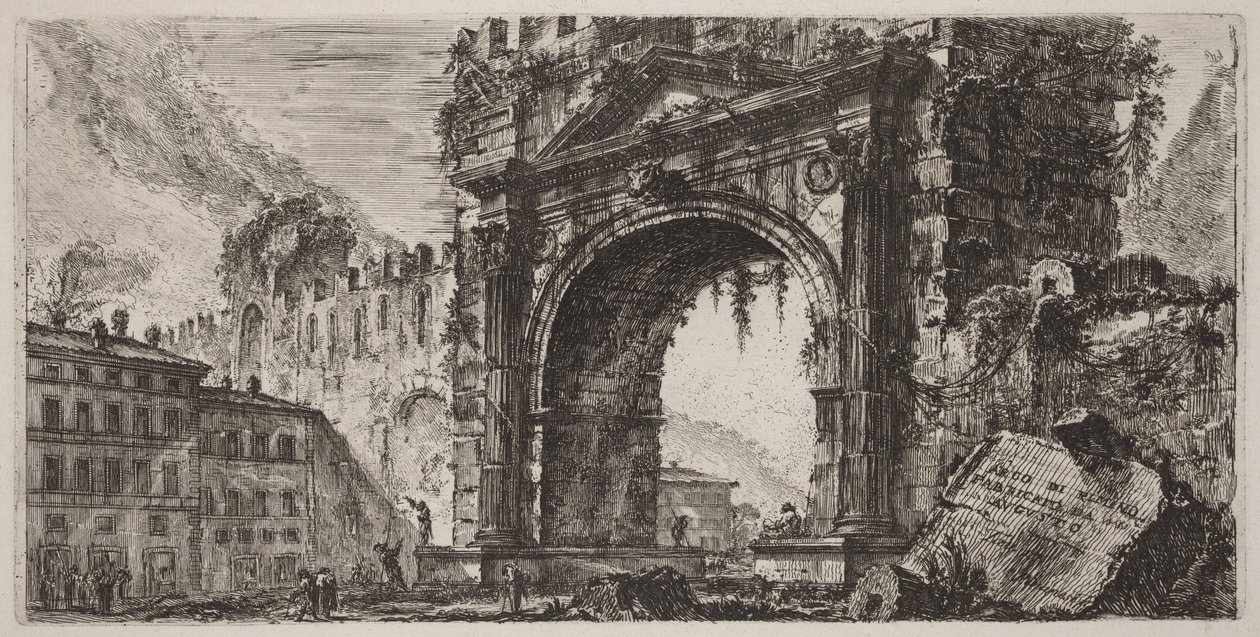 Augustuksen rakennuttama Riminin riemukaari tekijältä Giovanni Battista Piranesi