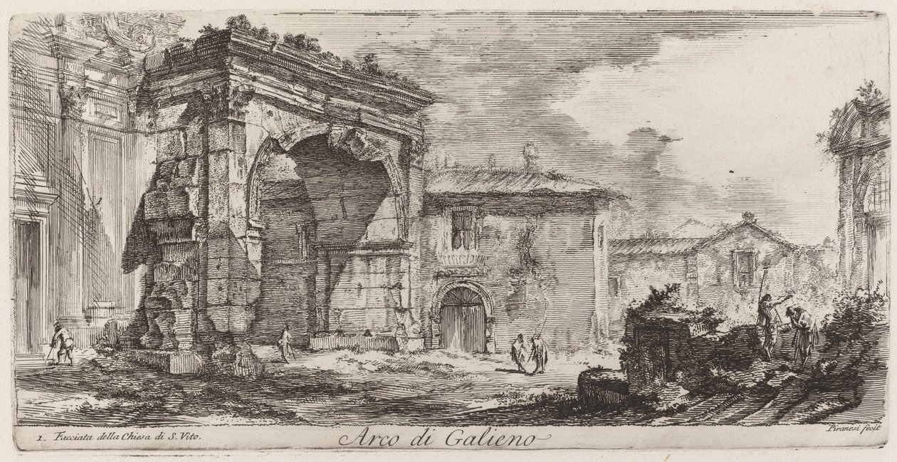 Trajanuksen kaari Anconassa tekijältä Giovanni Battista Piranesi