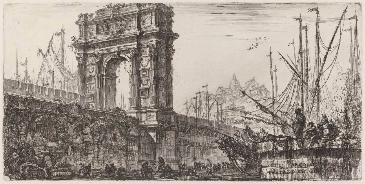 Trajanuksen kaari Anconassa tekijältä Giovanni Battista Piranesi