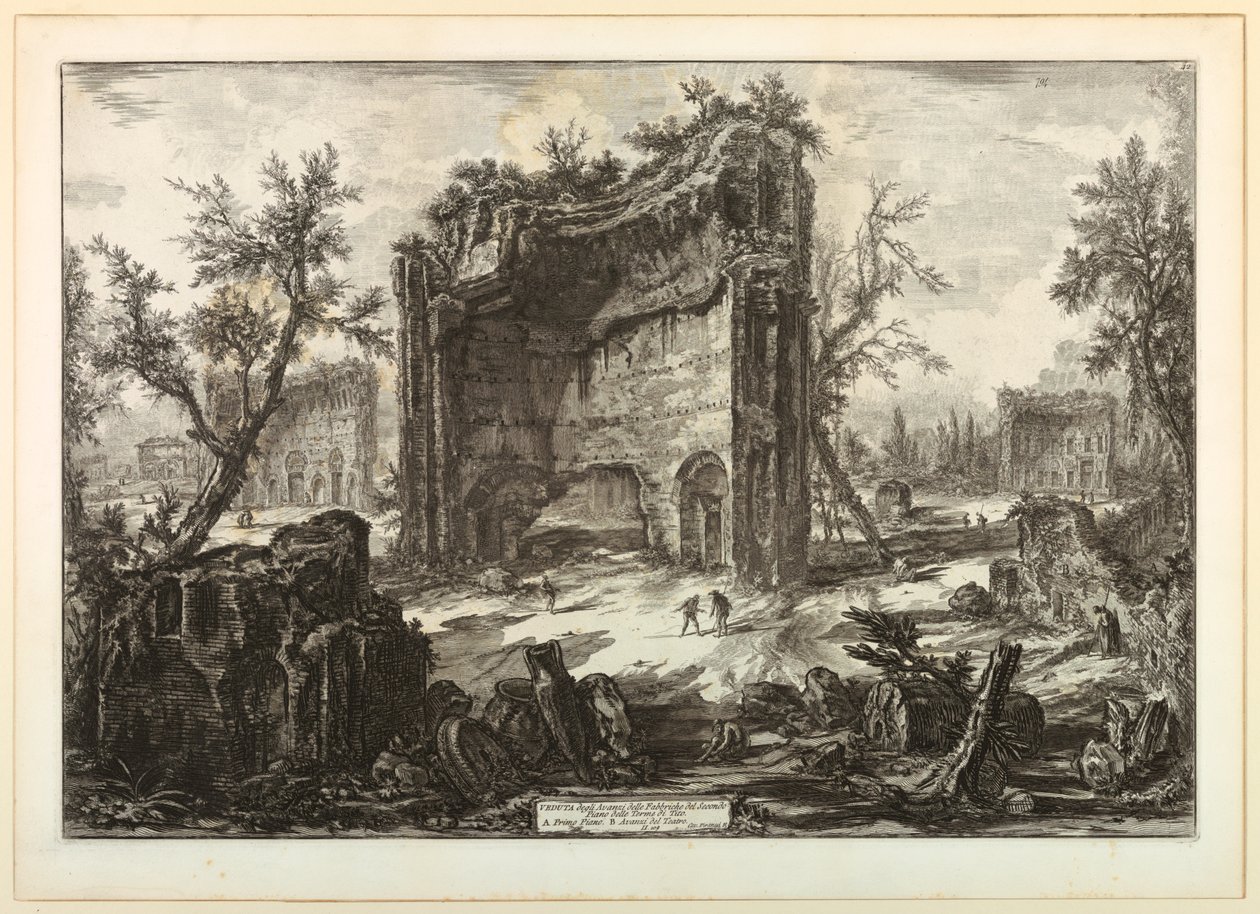 Trajanuksen kylpylät tekijältä Giovanni Battista Piranesi