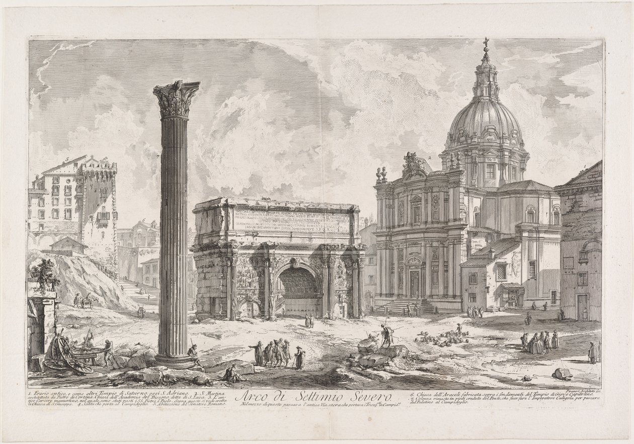 Septimius Severuksen riemukaari tekijältä Giovanni Battista Piranesi