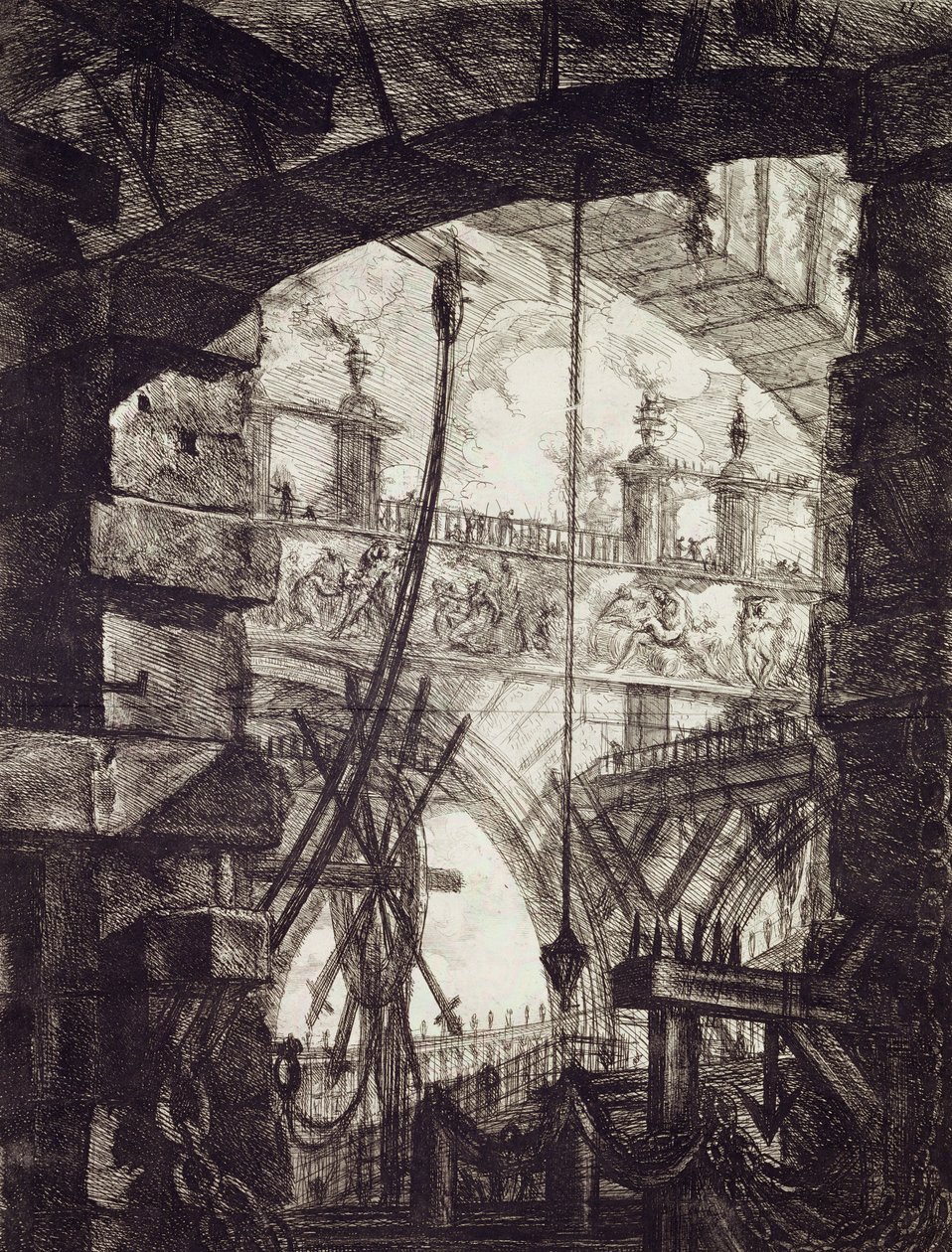 Carceri IV, 1760 (etsaus) tekijältä Giovanni Battista Piranesi