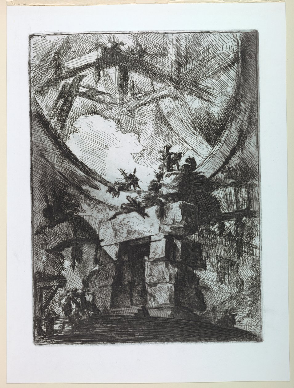 Carceri-sarja, levy IX tekijältä Giovanni Battista Piranesi