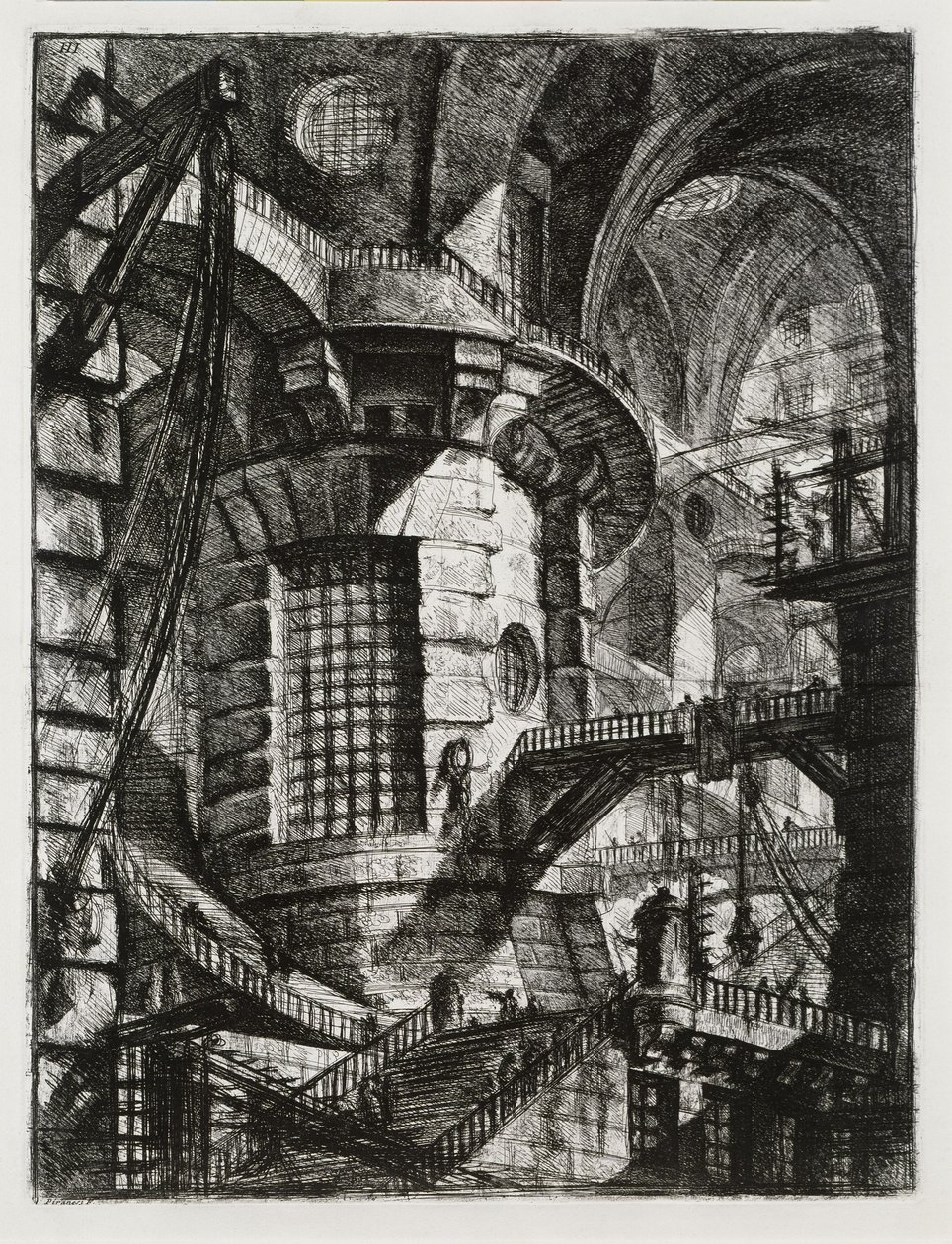 Kuvitteelliset vankilat: Sylinterimäinen torni tekijältä Giovanni Battista Piranesi