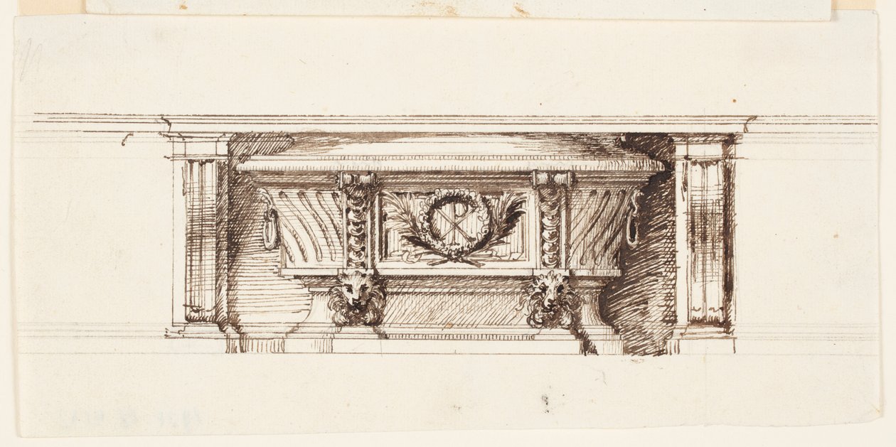Suunnittelu alttari Mensalle tekijältä Giovanni Battista Piranesi
