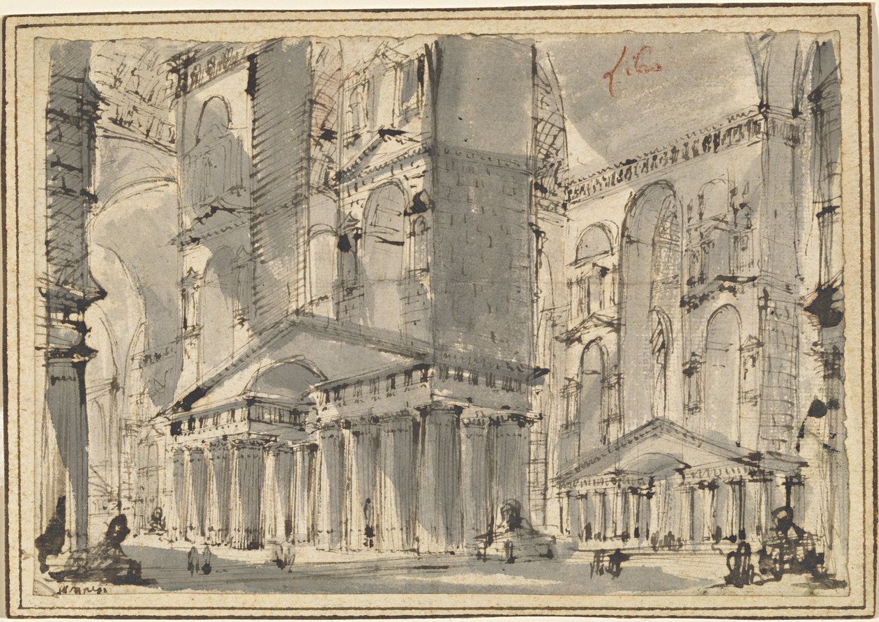 Fantasia muinaisesta kylpylästä tekijältä Giovanni Battista Piranesi
