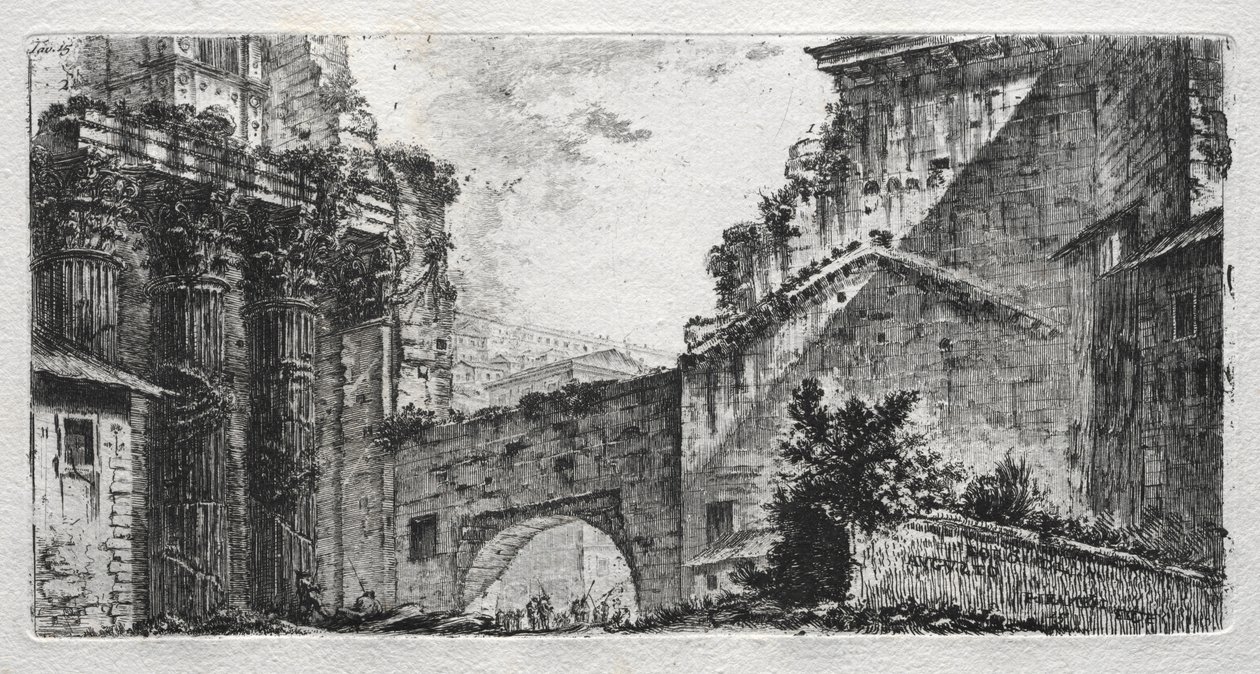 Augustuksen foorumi. tekijältä Giovanni Battista Piranesi