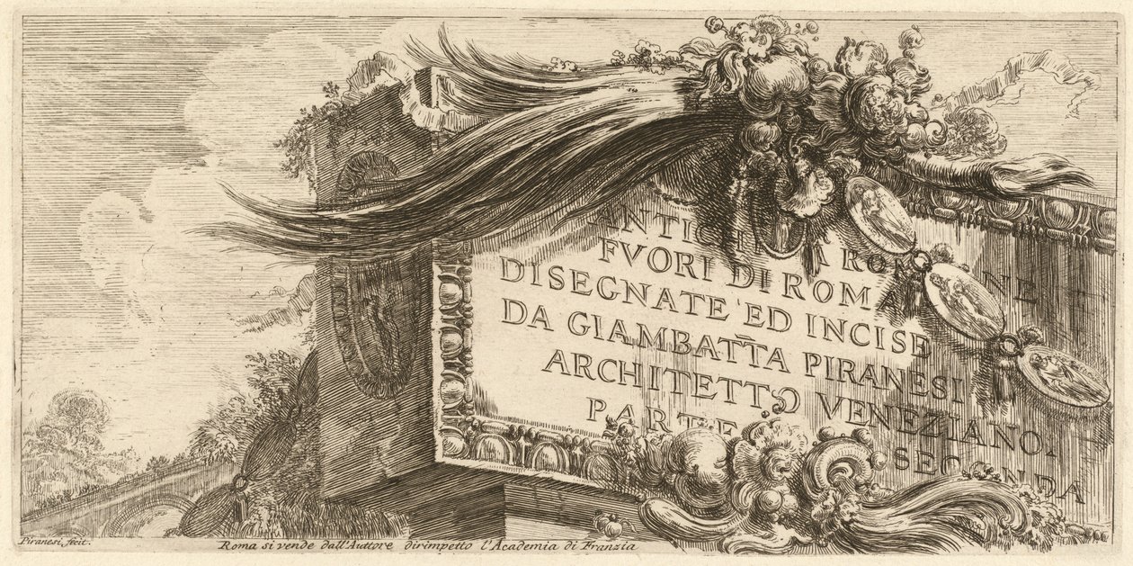 Etukappale toiselle osalle tekijältä Giovanni Battista Piranesi