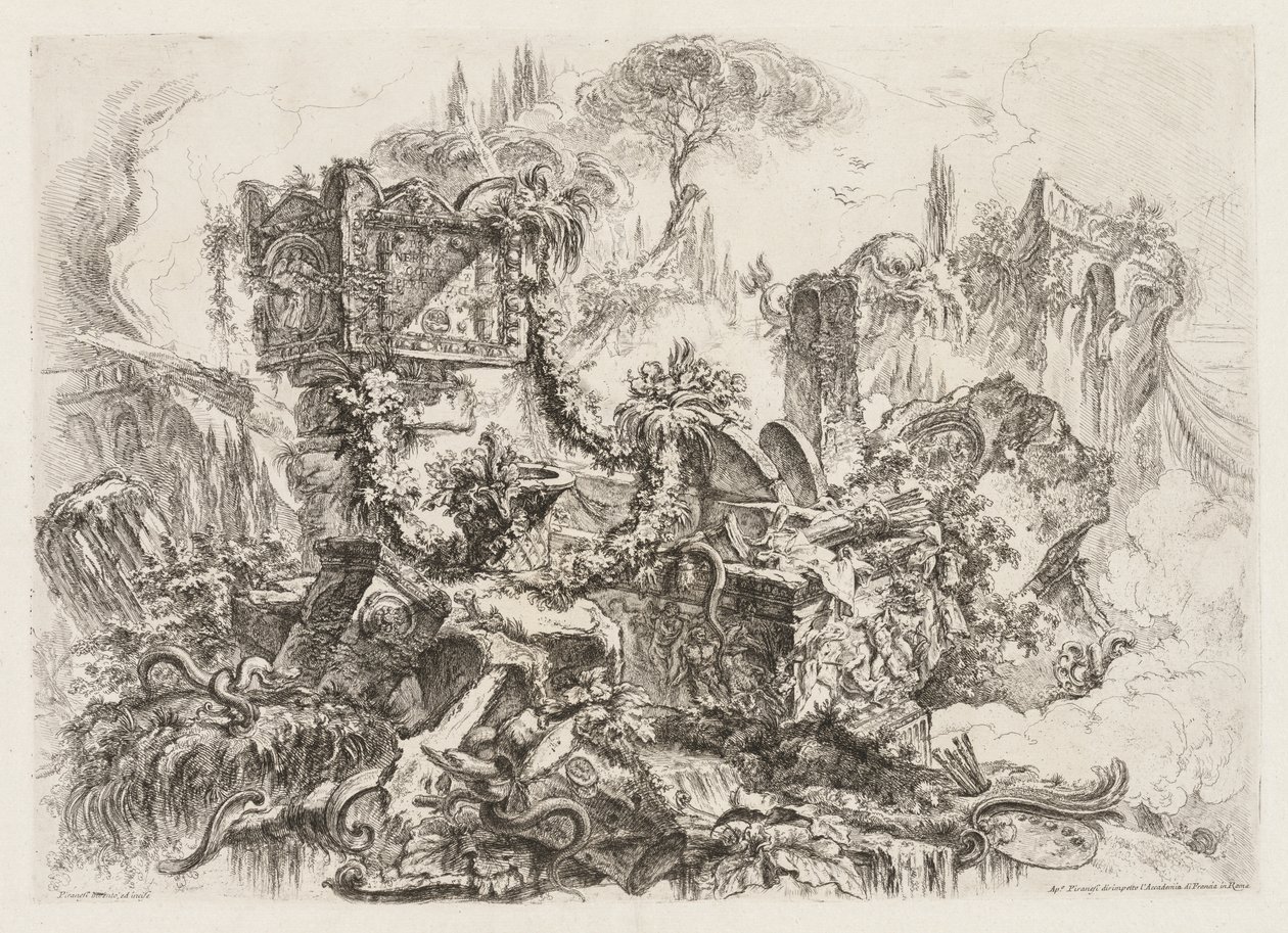 Groteschi: Rauniot käärmeineen tekijältä Giovanni Battista Piranesi