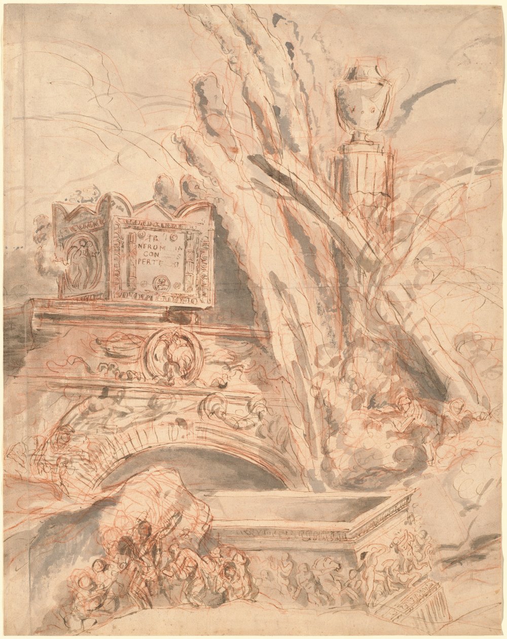 Grottesco Neron haudalla tekijältä Giovanni Battista Piranesi