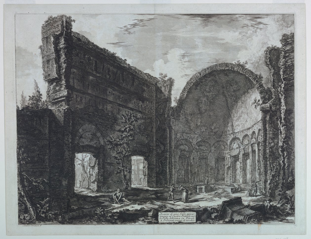 Hadrianuksen huvila lähellä Tivolia, "Rooman näkymät" (1748-1778) tekijältä Giovanni Battista Piranesi