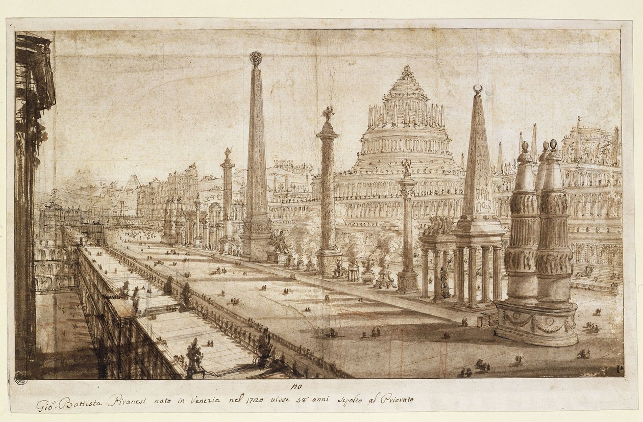 Circus Maximuksen ihanteellinen rekonstruktio tekijältä Giovanni Battista Piranesi