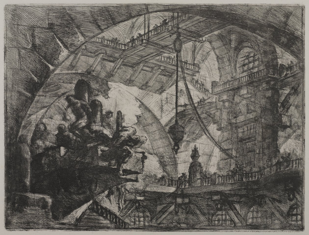 Keksintö Capric di Carceri; Hind 13, First State of Three, n. 1749 (etsaus paperille) tekijältä Giovanni Battista Piranesi