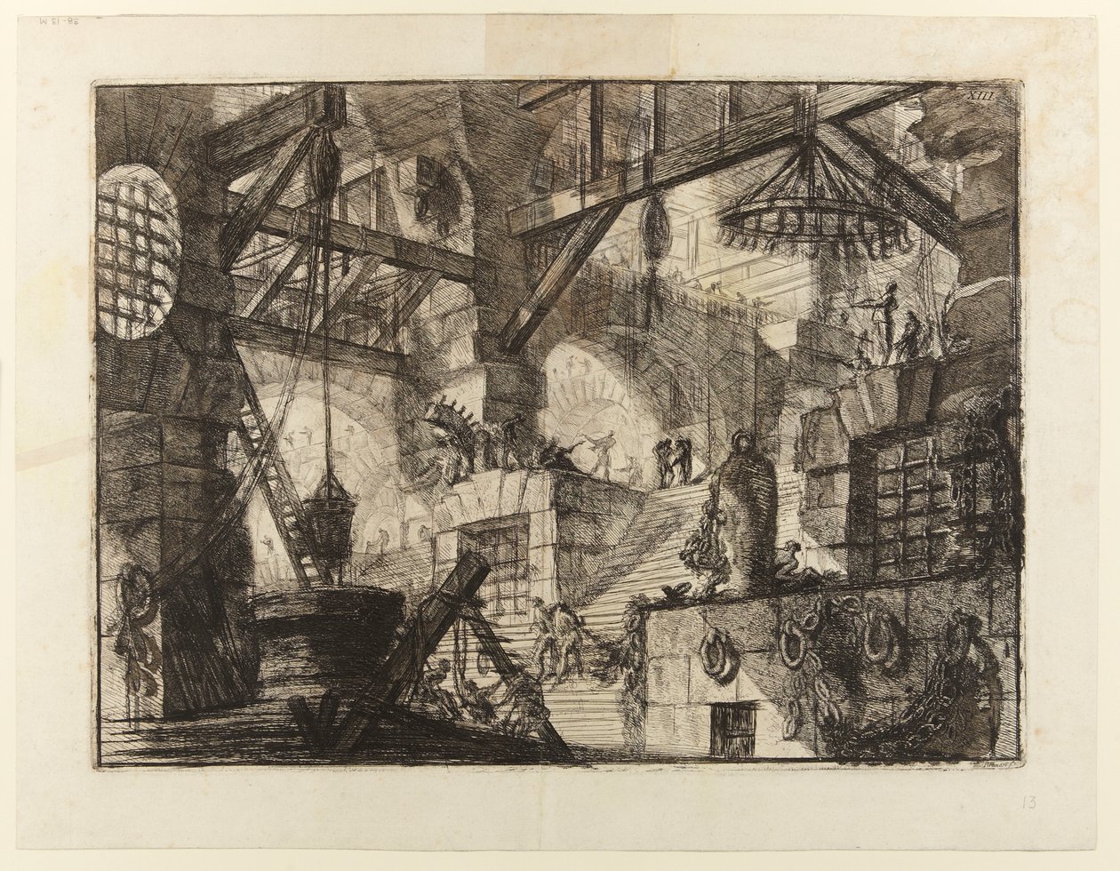 Keksintöjen vankilat, levy XIII: Kaivo tekijältä Giovanni Battista Piranesi