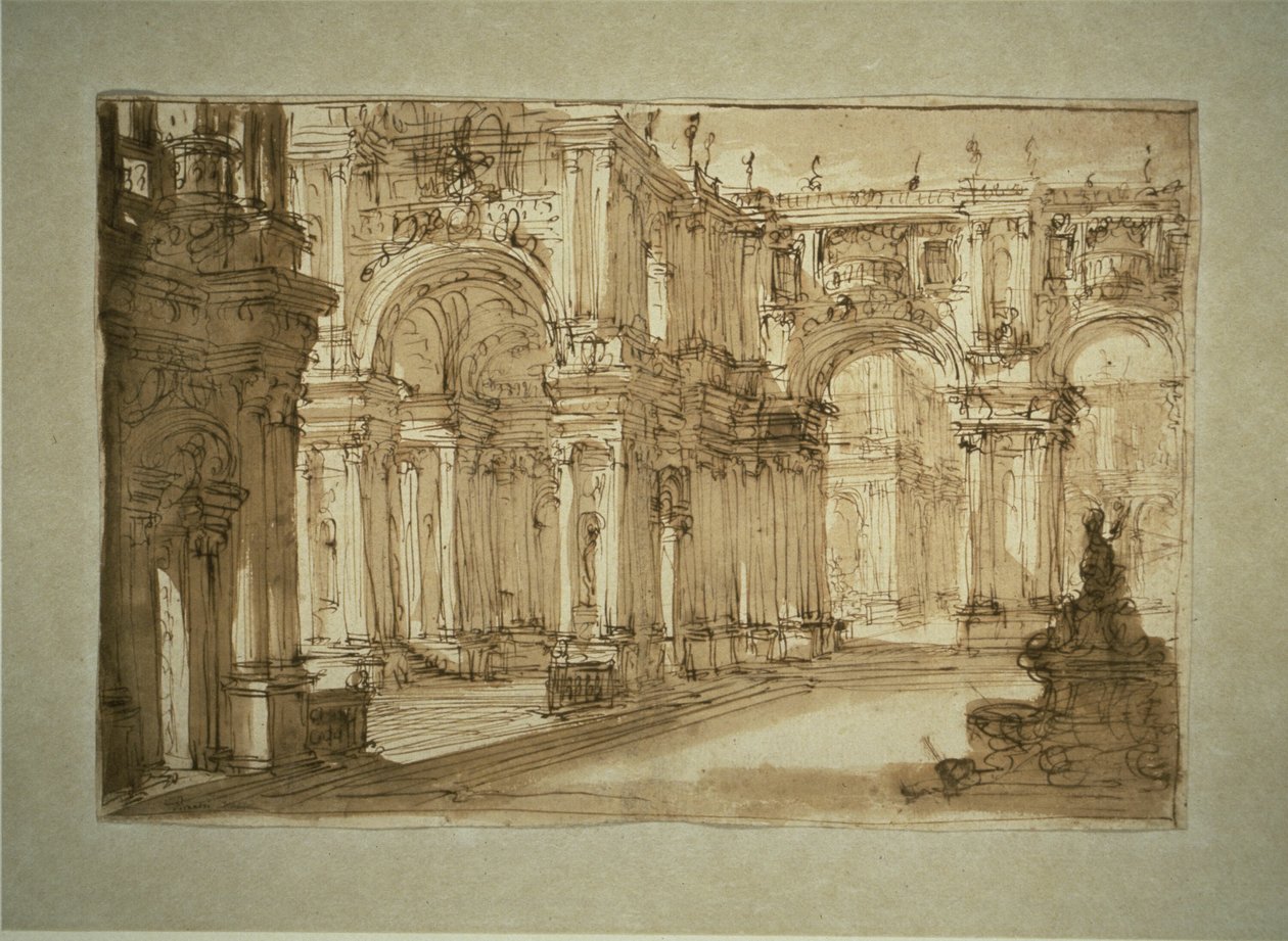 Pati Palau amb una Fontfinnish tekijältä Giovanni Battista Piranesi