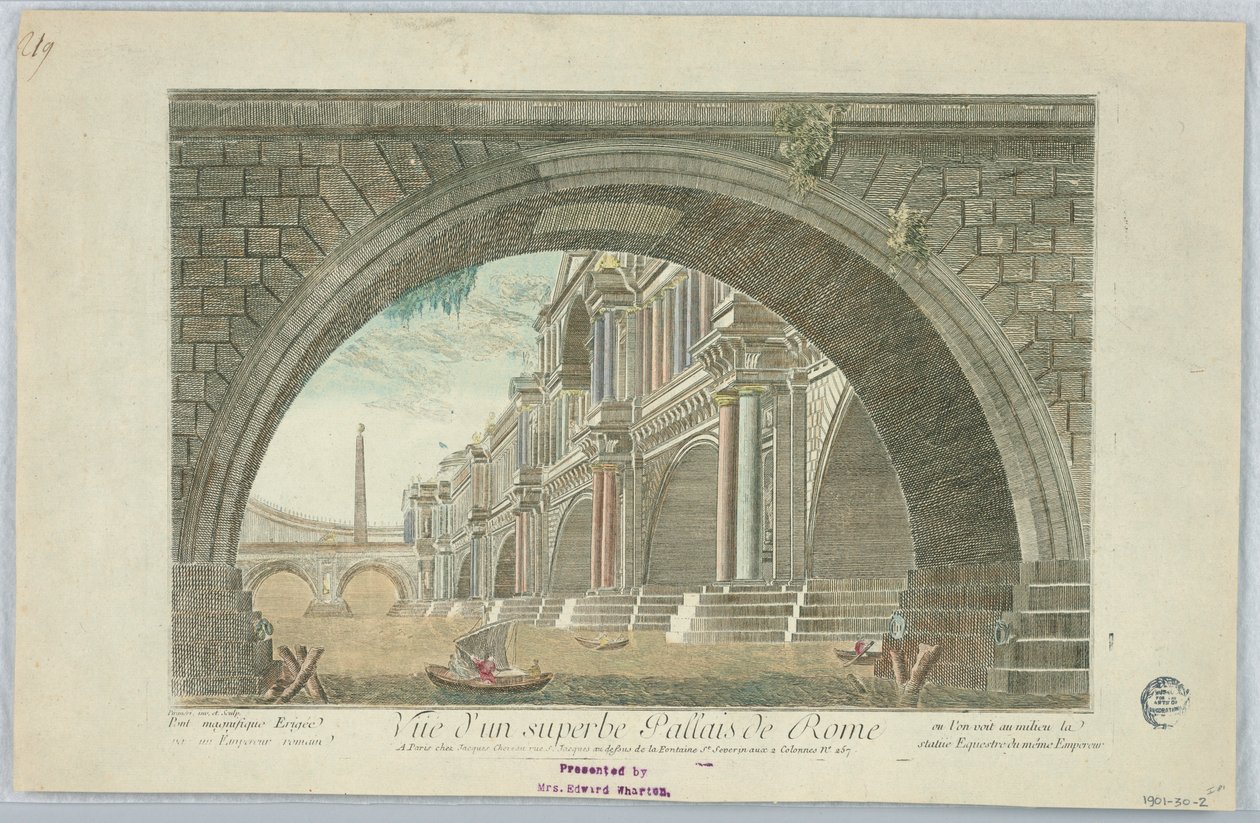 Peep-show, näkymä upeaan Pallaisin Roomassa tekijältä Giovanni Battista Piranesi