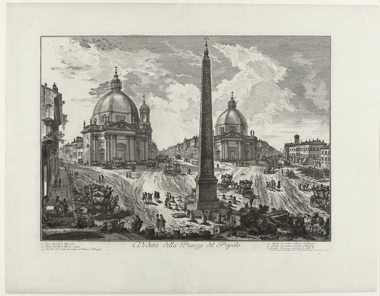 Piazza del Popolo te Rome (títol a l