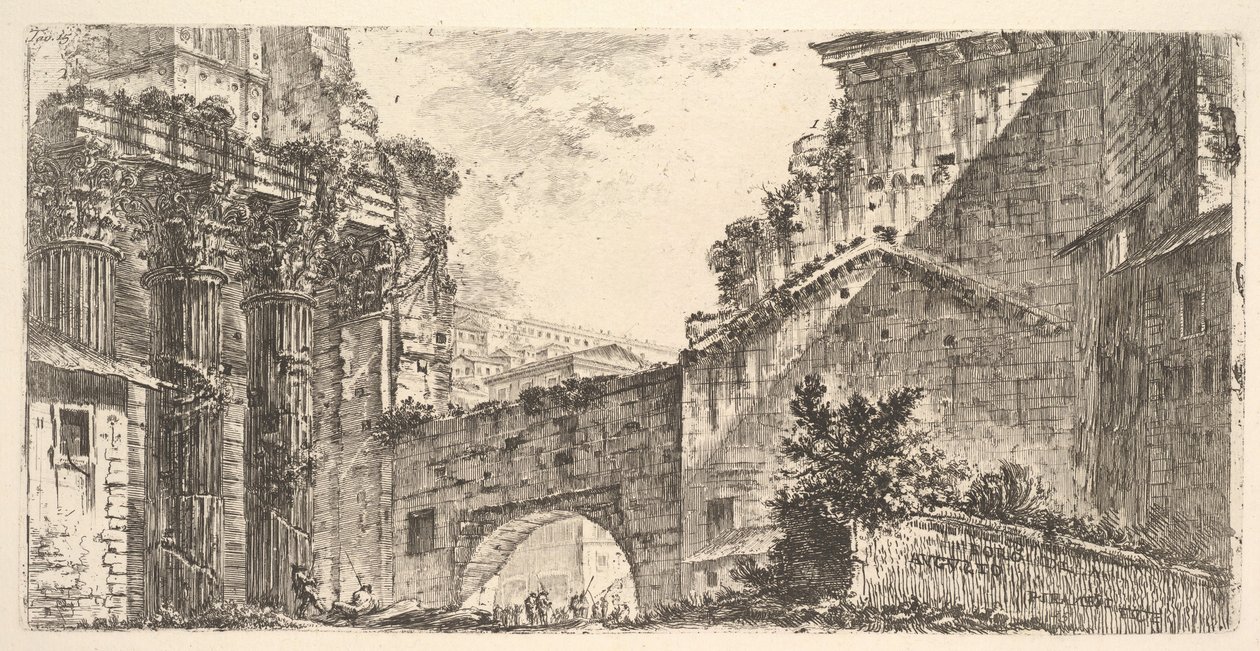 Levy 15: Augustuksen foorumi Augustuksen foorumi, n. 1748. tekijältä Giovanni Battista Piranesi