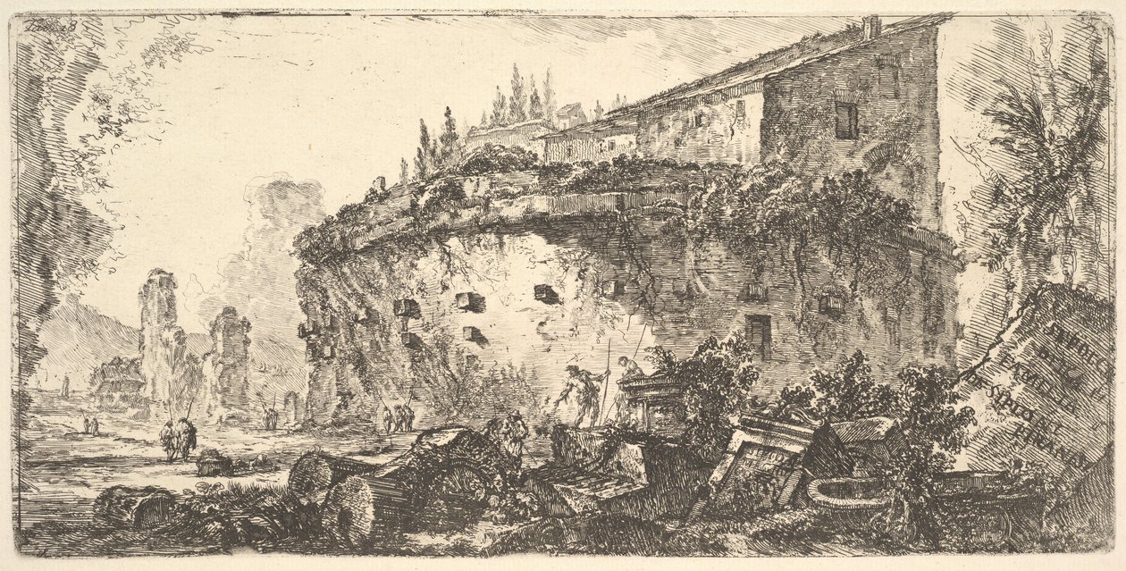 Levy 18: De Scipionin perheen Scipios-haudan hauta, n. 1748. tekijältä Giovanni Battista Piranesi