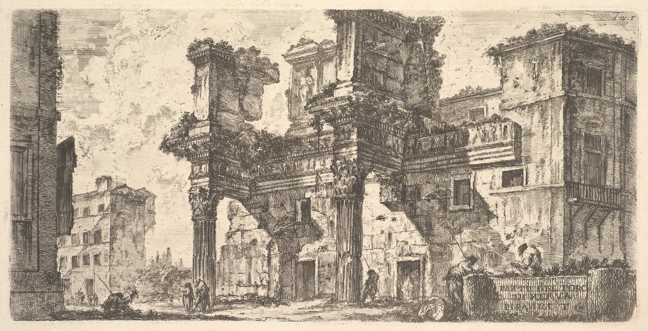 Levy 1: osa Nervan foorumia Osa Nervan foorumia, n. 1748. tekijältä Giovanni Battista Piranesi
