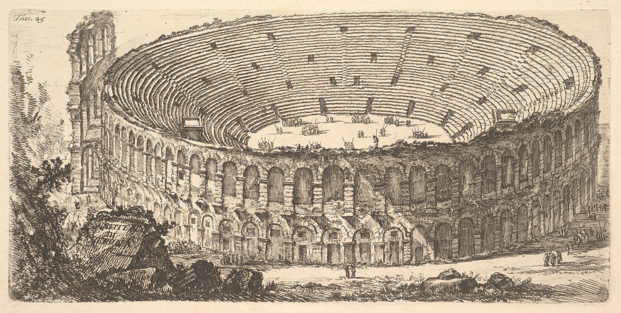 Levy 25: Veronan amfiteatteri Veronan amfiteatteri, n. 1748. tekijältä Giovanni Battista Piranesi