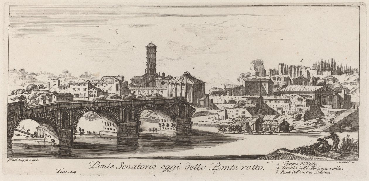 Ponte Senatorio on tänään nimeltään Ponte Rotto tekijältä Giovanni Battista Piranesi