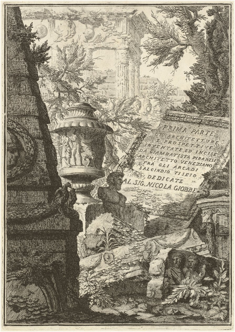Ensimmäinen osa arkkitehtuuria ja näkökulmia (ensimmäinen painos, kolmas numero) tekijältä Giovanni Battista Piranesi