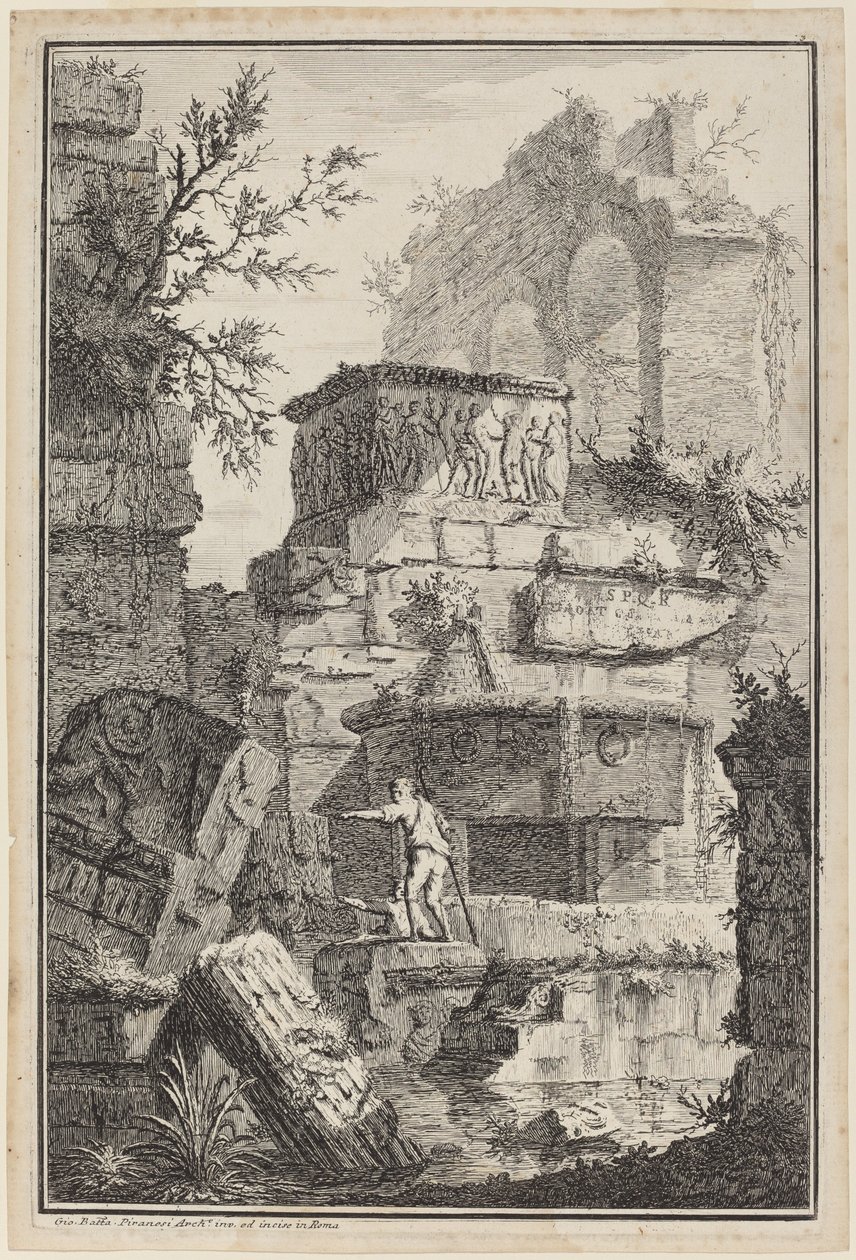 Vanhojen rakennusten rauniot tekijältä Giovanni Battista Piranesi