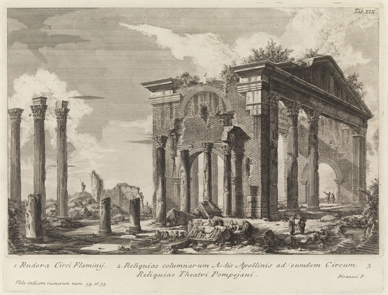 Octavian portiikin rauniot tekijältä Giovanni Battista Piranesi