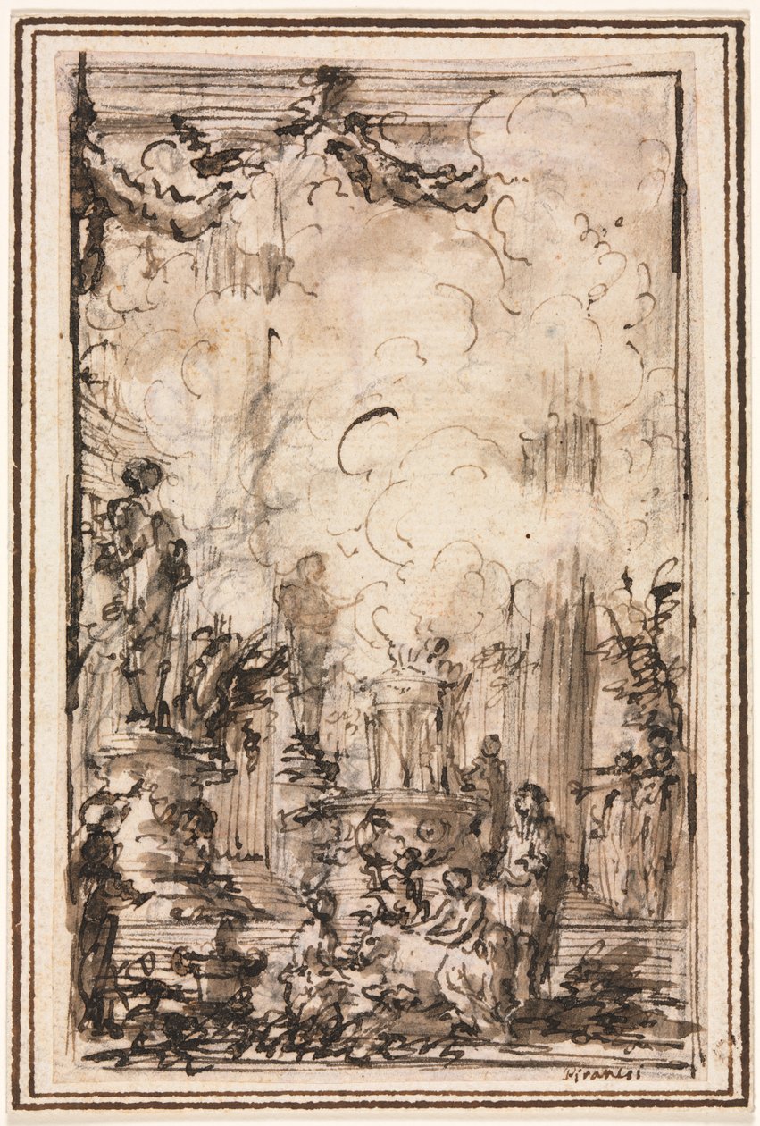 Uhriuhri temppelissä tekijältä Giovanni Battista Piranesi