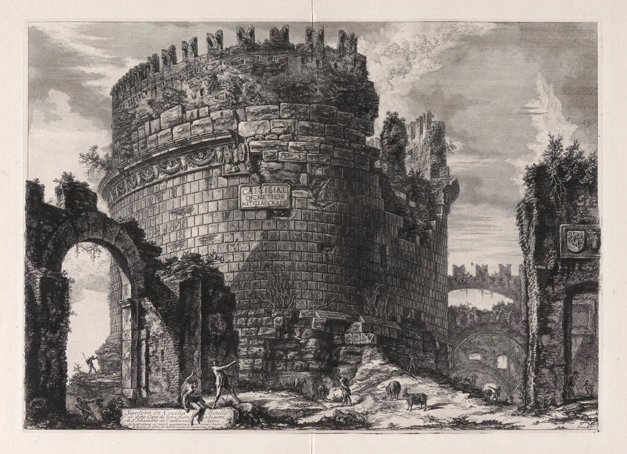 Cecilia Metellan hauta tekijältä Giovanni Battista Piranesi