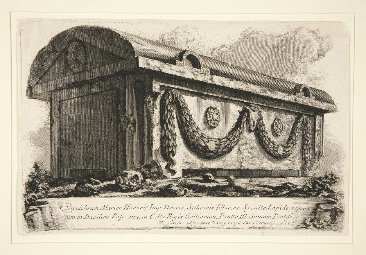 Maria Honorius Impin hauta. vaimosi tekijältä Giovanni Battista Piranesi
