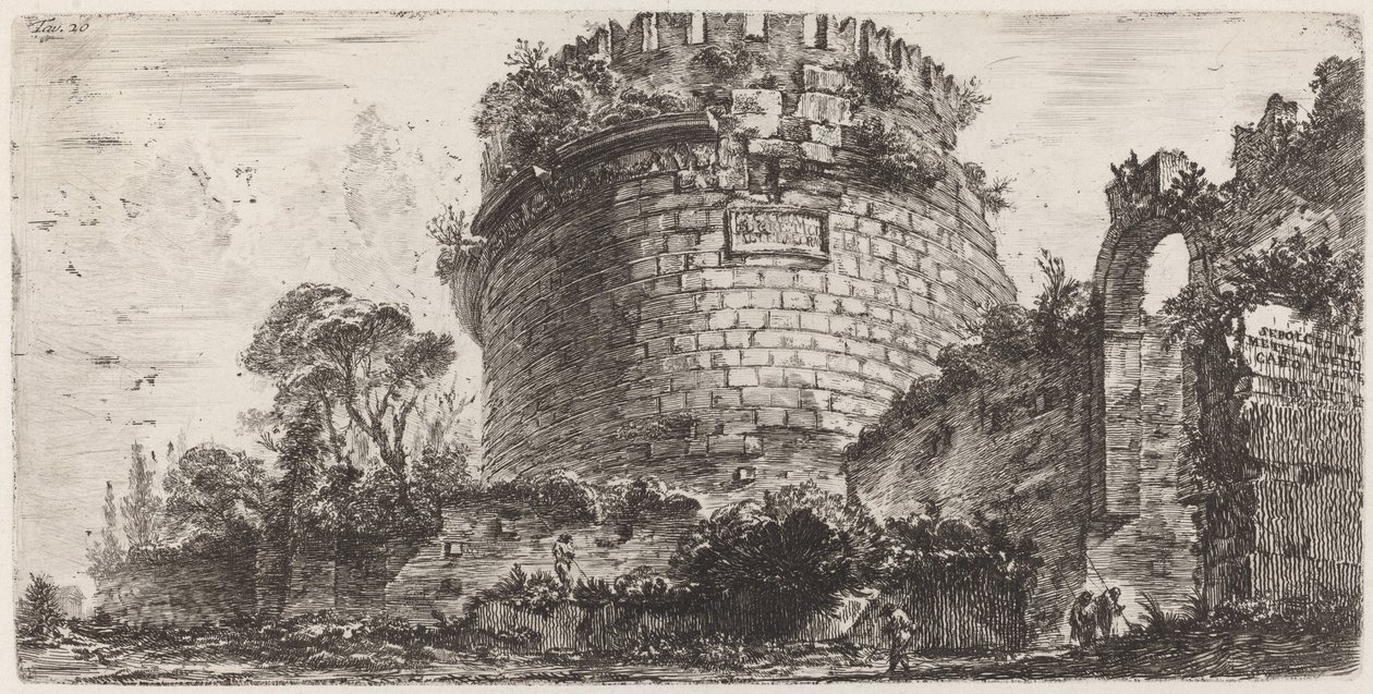 Tomba de Metella coneguda com a Capo di Bove finlandès tekijältä Giovanni Battista Piranesi