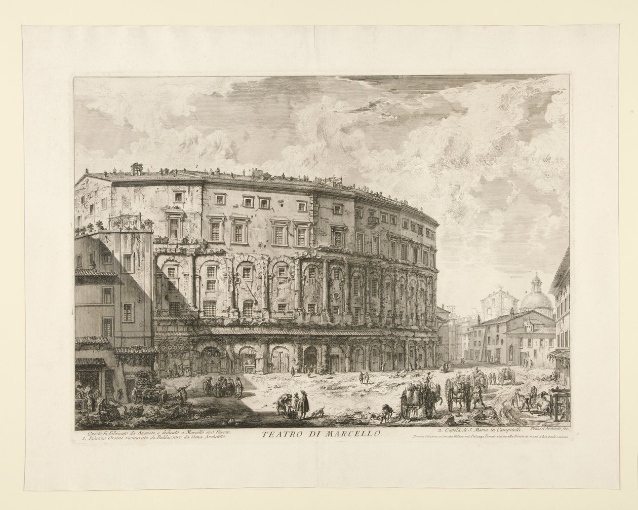 Theatre of Marcellus (Marcelluksen teatteri), Näkymät Roomaan tekijältä Giovanni Battista Piranesi