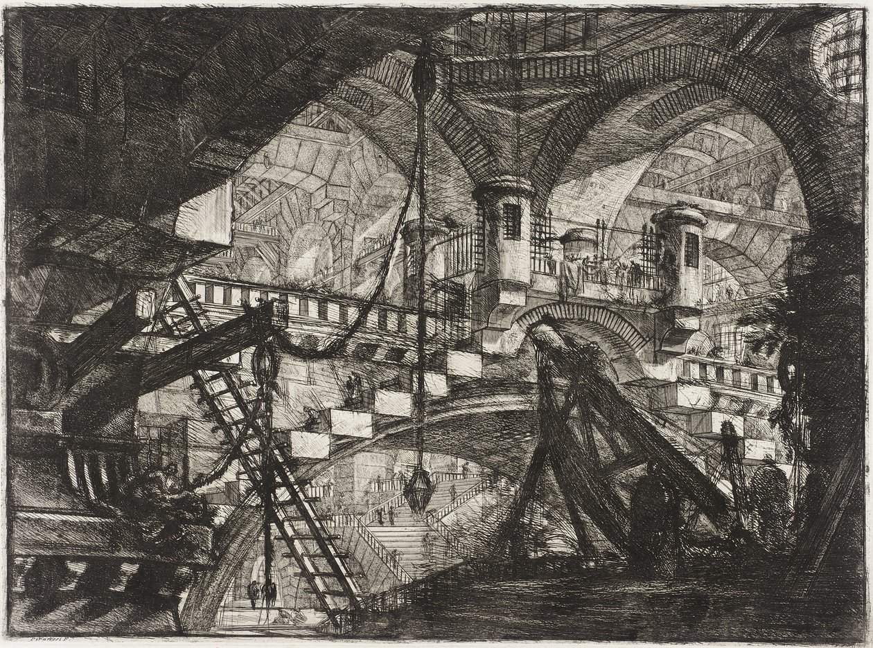 Simpukkakoristeinen kaari tekijältä Giovanni Battista Piranesi