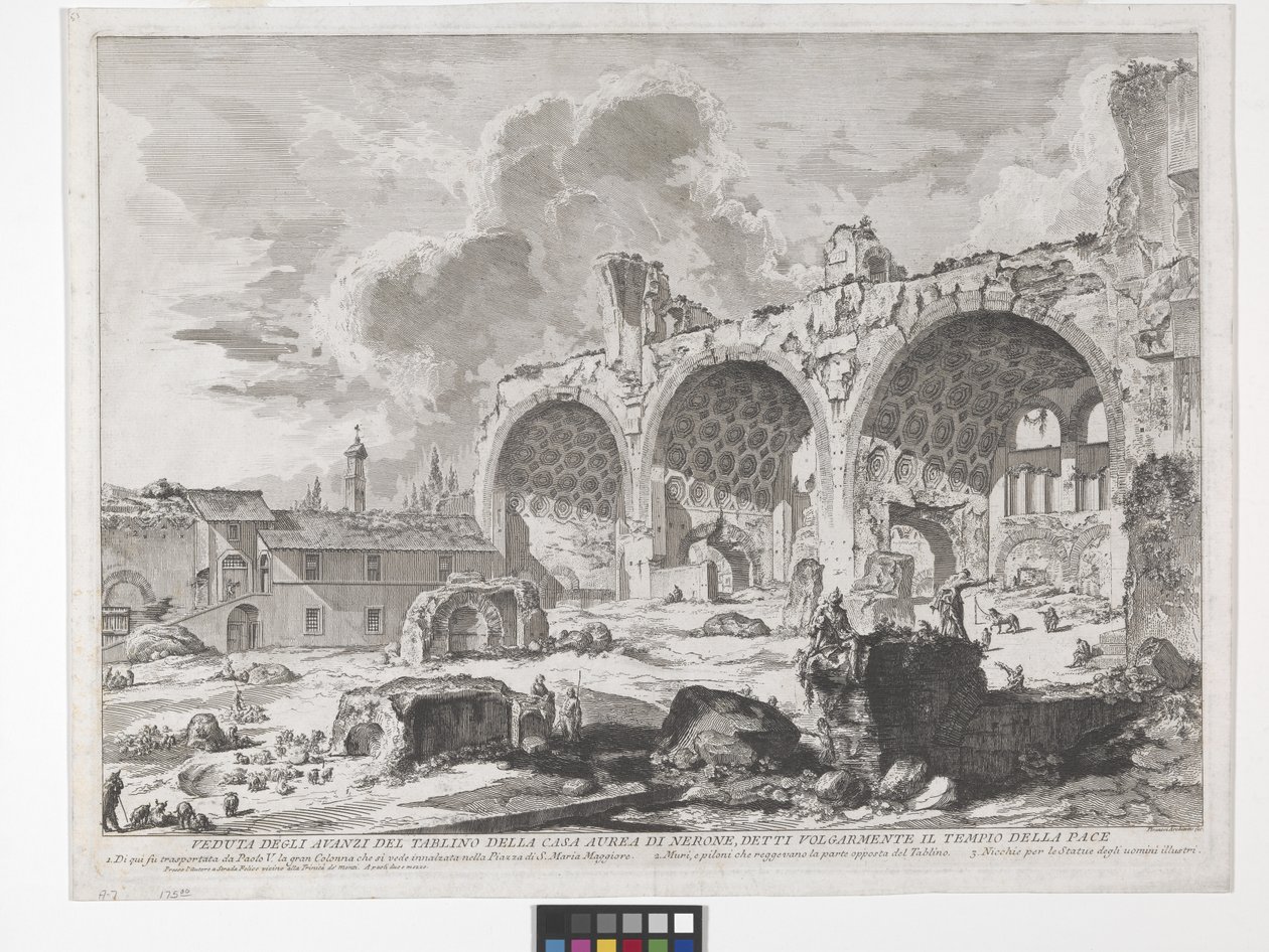 Constantinuksen basilika (etsaus ja kaiverrus) tekijältä Giovanni Battista Piranesi