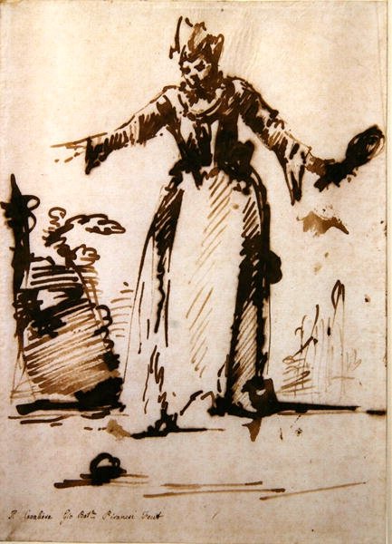 The Cavalier (kynä ja muste paperille) tekijältä Giovanni Battista Piranesi