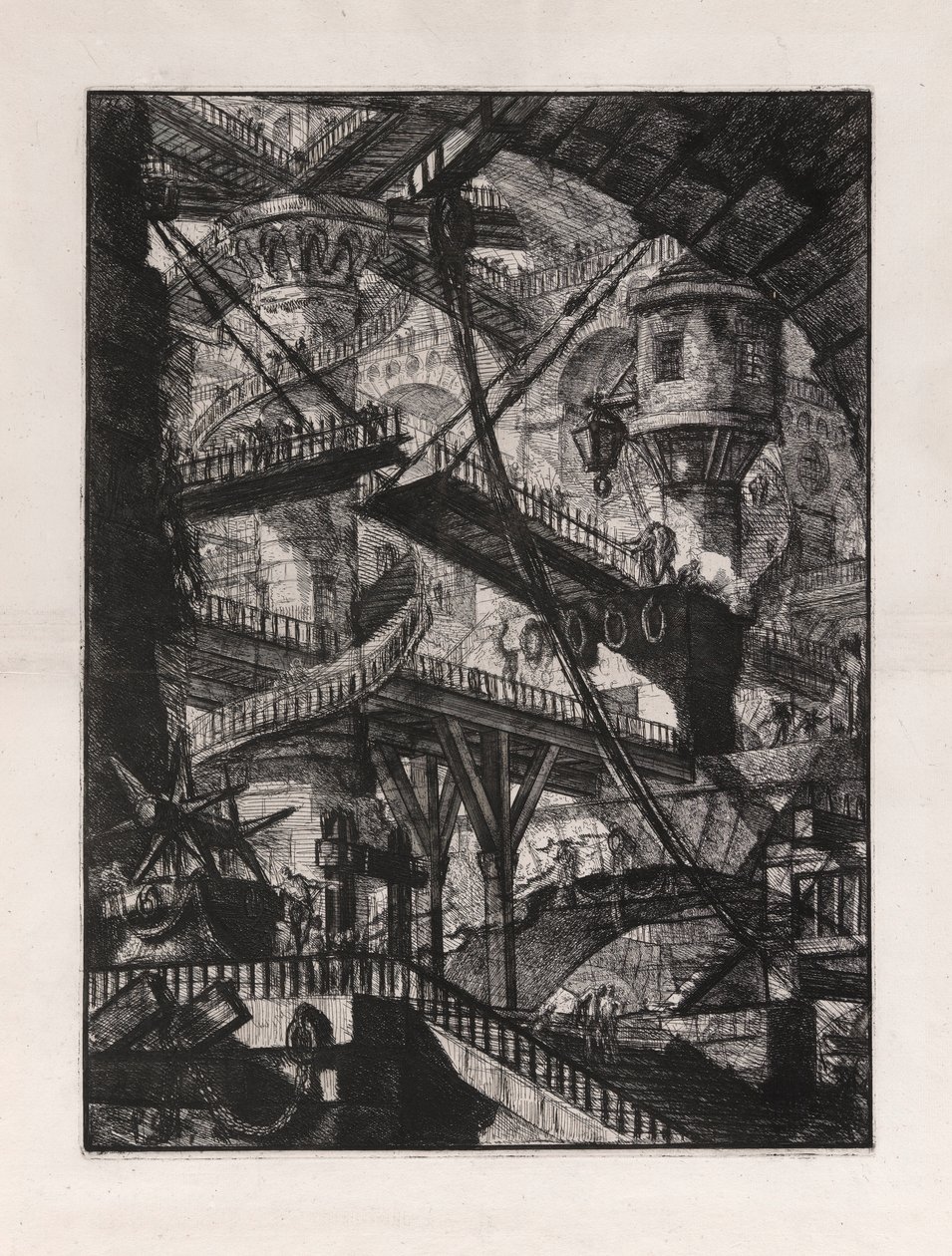 Drawbridge, levy 7, Carceri d tekijältä Giovanni Battista Piranesi