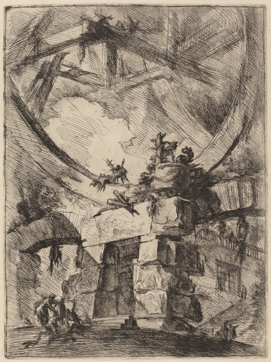 Jättiläinen pyörä tekijältä Giovanni Battista Piranesi