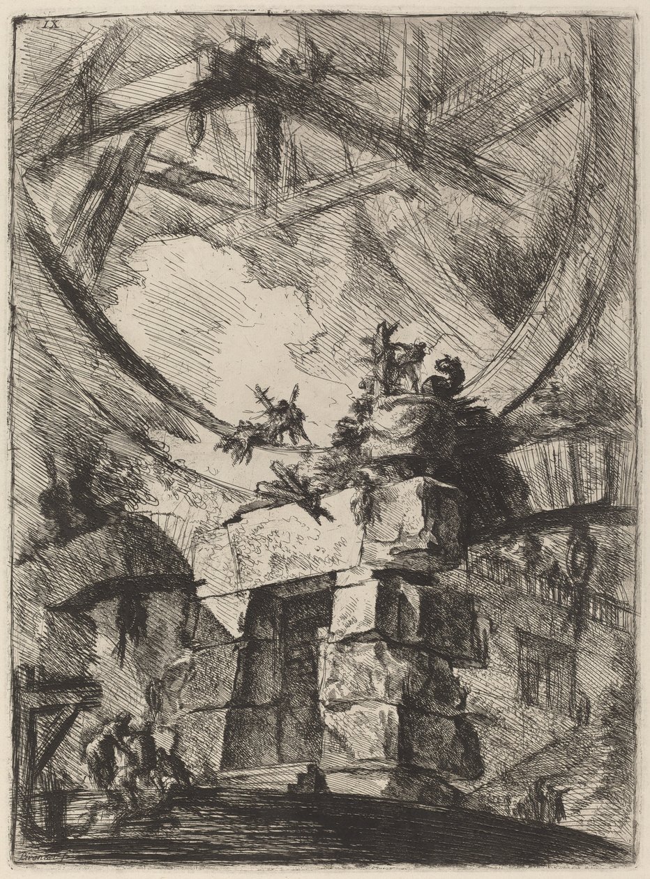 Jättiläinen pyörä tekijältä Giovanni Battista Piranesi