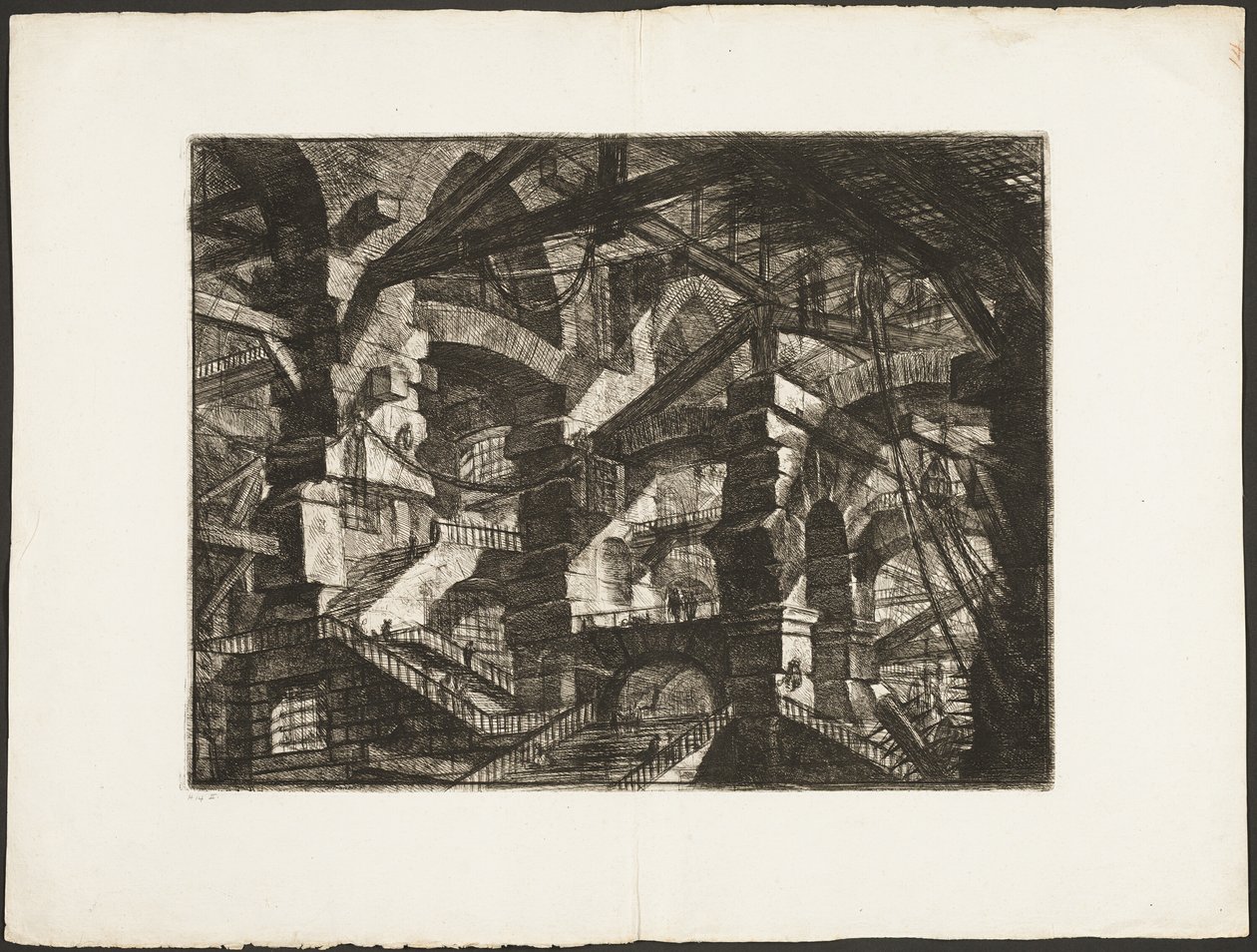 Goottilainen kaari, levy 14 Imaginary Prisonsista tekijältä Giovanni Battista Piranesi